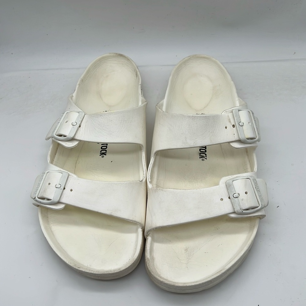Birkenstock White Two-Strap Sandals